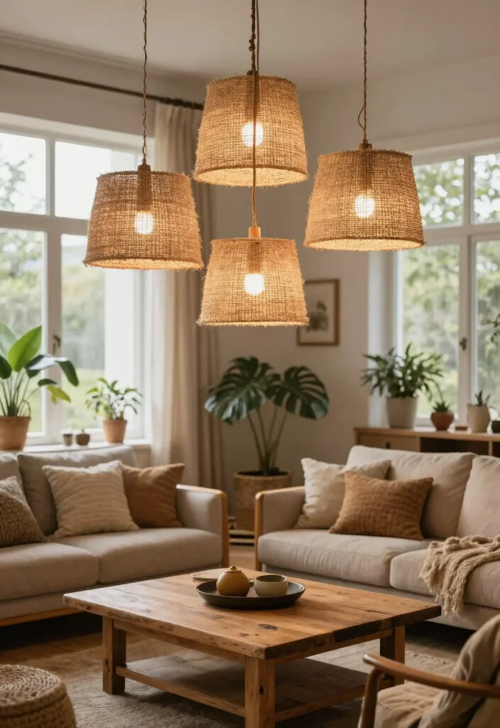15 Pendant Light Shades Ideas That Transform Your Lighting 27 15 Pendant Light Shades Ideas That Transform Your Lighting - 7. Natural Jute or Hemp Shades 1
