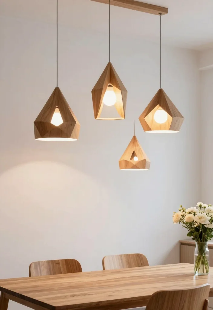 15 Pendant Light Shades Ideas That Transform Your Lighting 28 15 Pendant Light Shades Ideas That Transform Your Lighting - 8. Geometric Wooden Shades 1