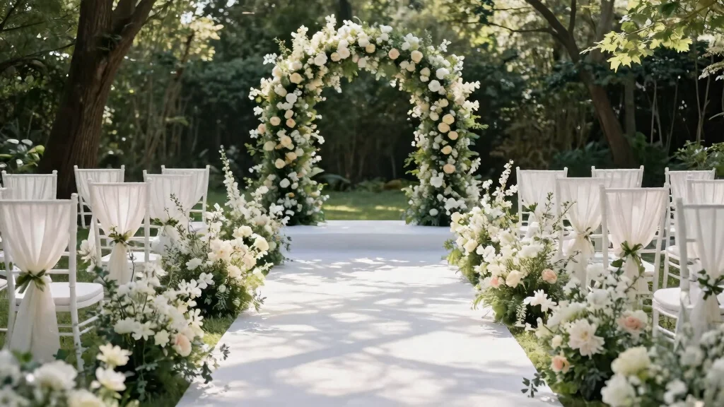 15 White Carpet Wedding Ideas That Look Elegant