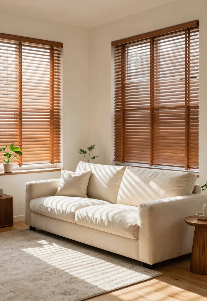 15 Windows Without Curtains Ideas That Still Feel Complete 1 15 Windows Without Curtains Ideas That Still Feel Complete - 1. Wooden Blinds for a Timeless Touch 1