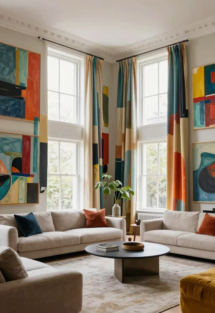 15 Windows Without Curtains Ideas That Still Feel Complete 62 15 Windows Without Curtains Ideas That Still Feel Complete - 12. Minimalist Artwork as Backdrop 1