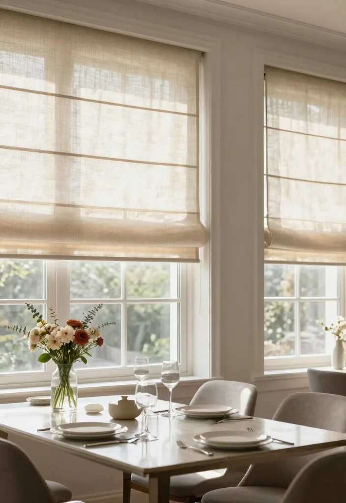 15 Windows Without Curtains Ideas That Still Feel Complete 48 15 Windows Without Curtains Ideas That Still Feel Complete - 8. Roman Shades for Elegance 1