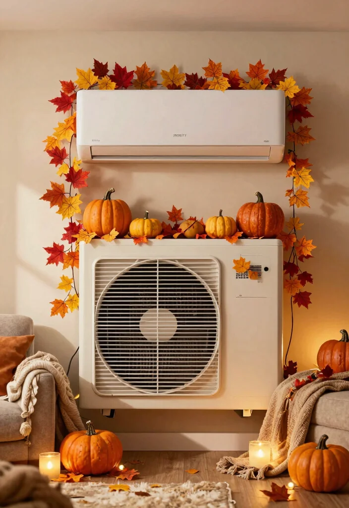 16 AC Wall Unit Cover Up Ideas That Look Seamless - 15. Seasonal Decor Switch 1