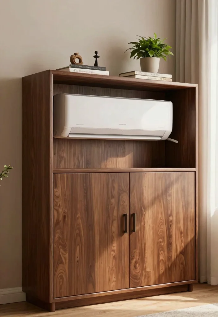 16 AC Wall Unit Cover Up Ideas That Look Seamless - 4. Cabinet Concealment 1