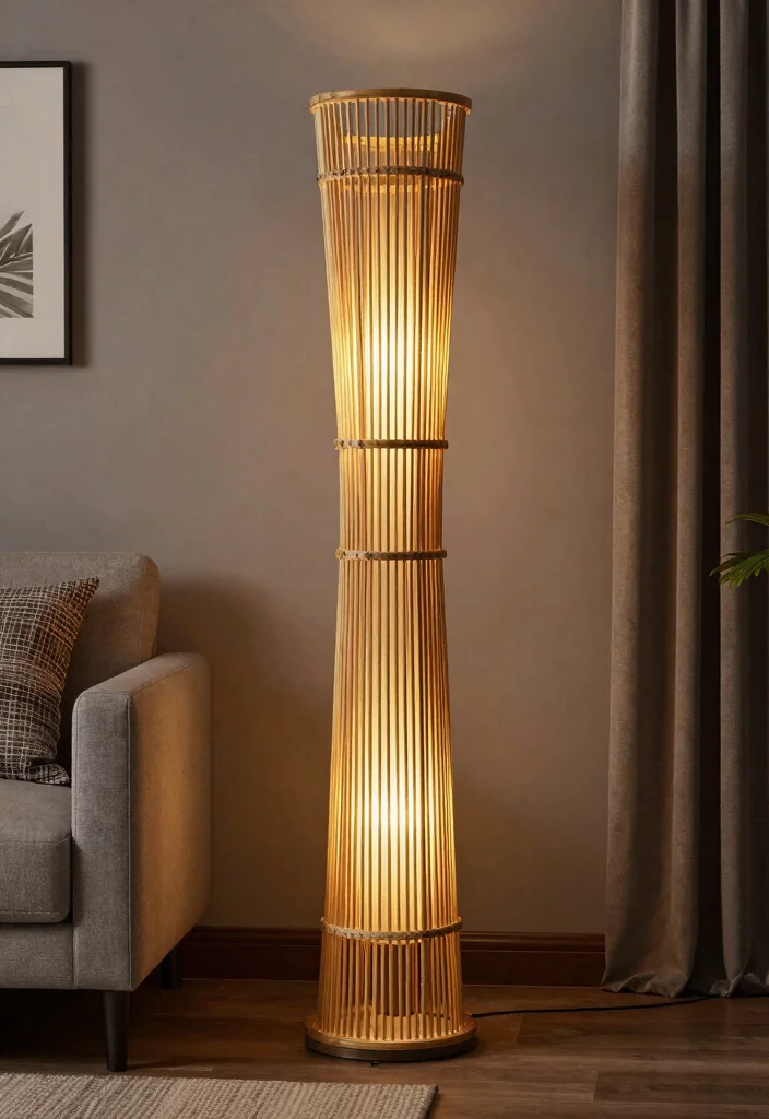 16 Bamboo Floor Lamp Ideas With Natural Texture - 16. Customized Creations 1