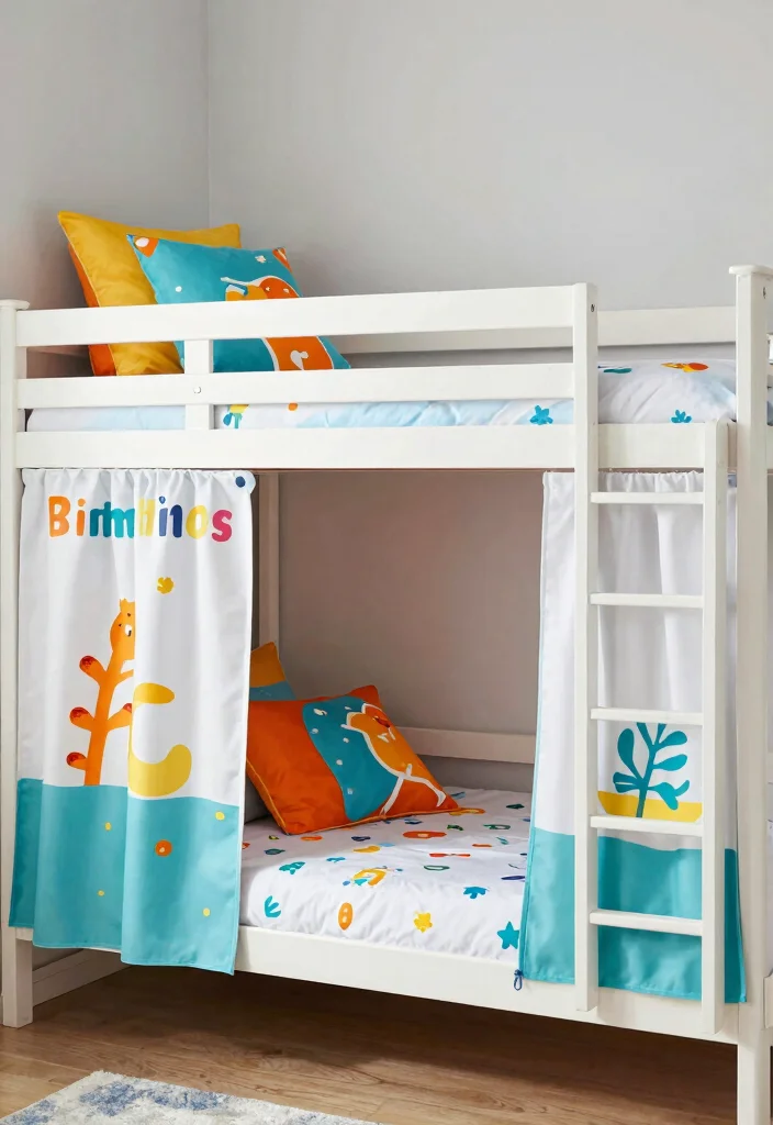 16 Bunk Bed Curtains Ideas Kids Will Love - 16. Personalized Name Curtains 1