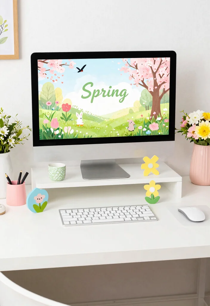 16 Comfy Desk Setup Ideas That Feel Inviting - 16. Seasonal Decor Changes 1