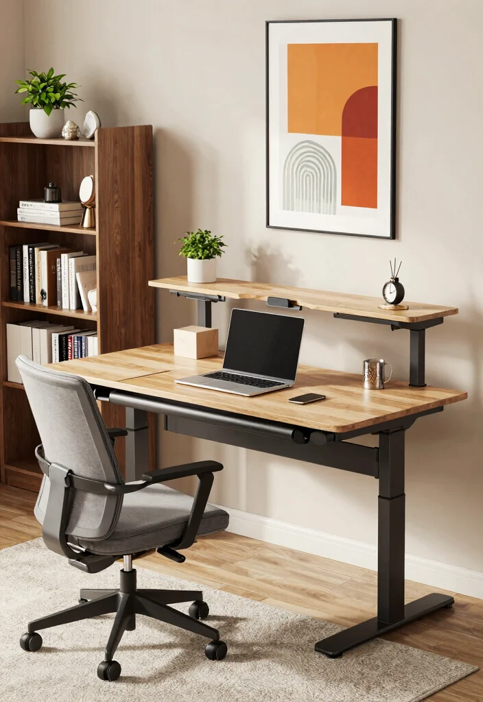 16 Comfy Desk Setup Ideas That Feel Inviting - 2. Multi-functional Workstation 1