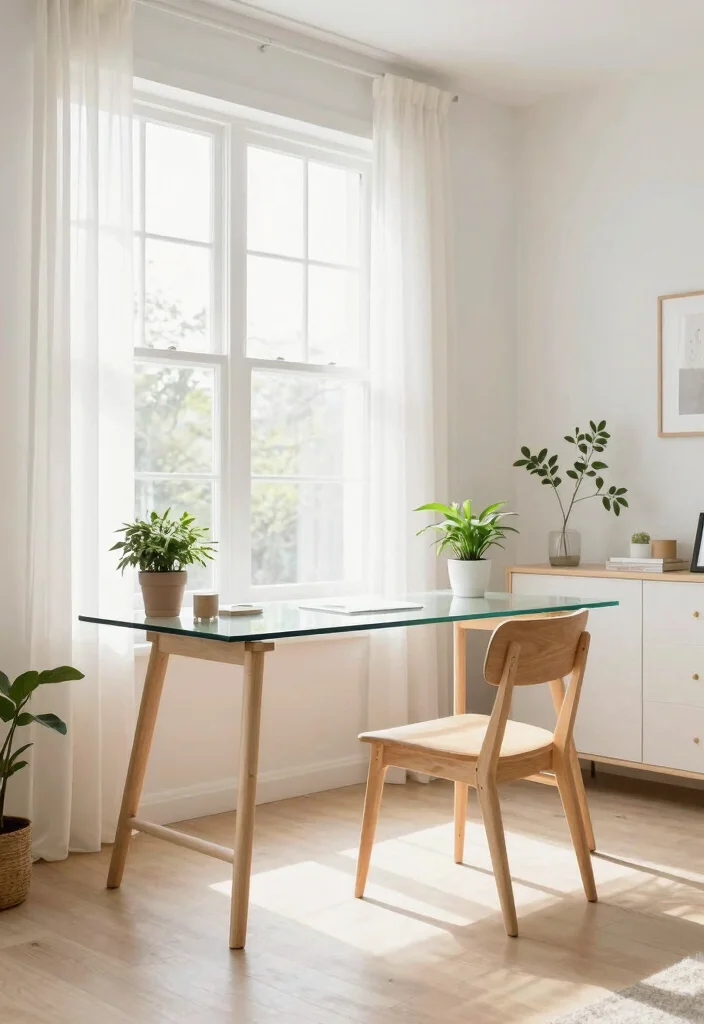 16 Comfy Desk Setup Ideas That Feel Inviting - 8. Bright and Airy 1