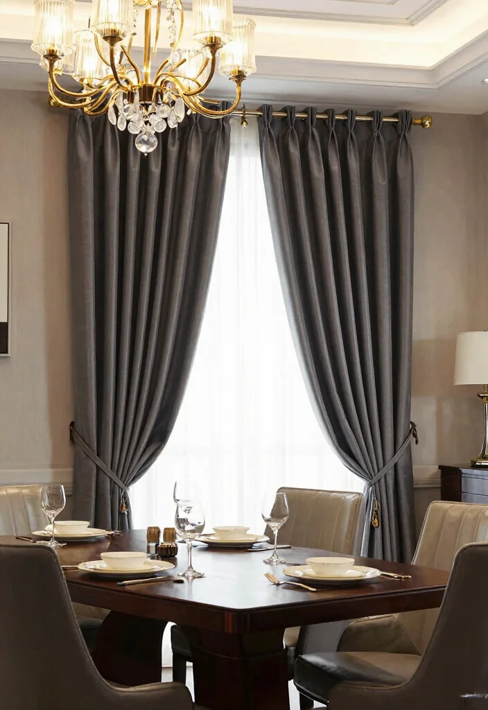 16 Dark Grey Curtains Ideas With Moody Modern Charm 27 16 Dark Grey Curtains Ideas With Moody Modern Charm - 7. Bold Pinch Pleats for Dramatic Appeal 1