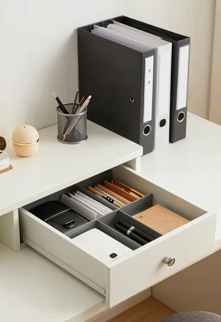 16 Ergonomic Desk Setup Ideas That Boost Comfort - 10. Mindful Organization Techniques 1