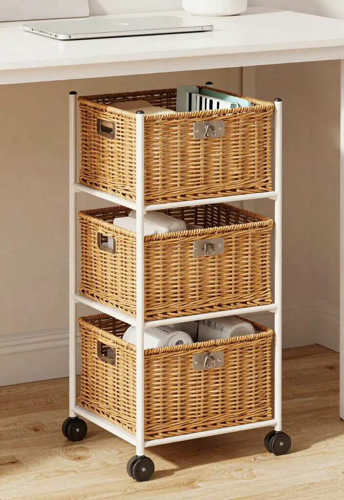 16 Ergonomic Desk Setup Ideas That Boost Comfort - 11. Under-desk Storage Solutions 1