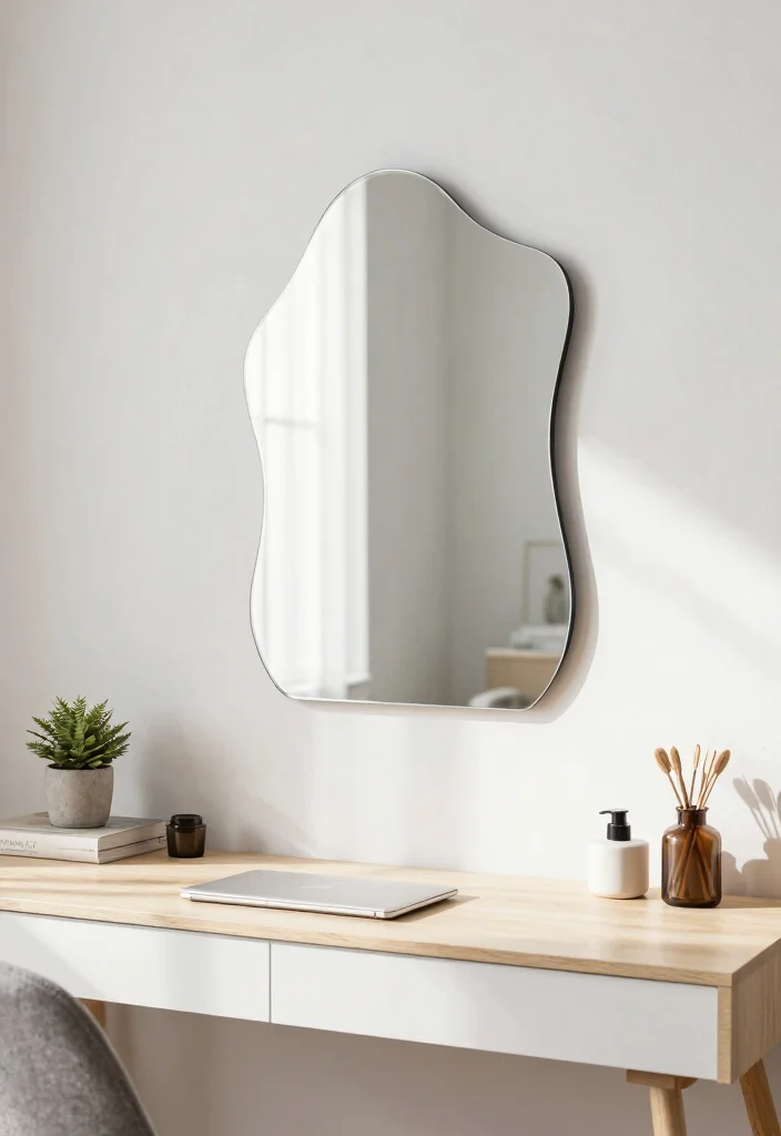 16 Ergonomic Desk Setup Ideas That Boost Comfort - 13. Use of Mirrors for Depth 1