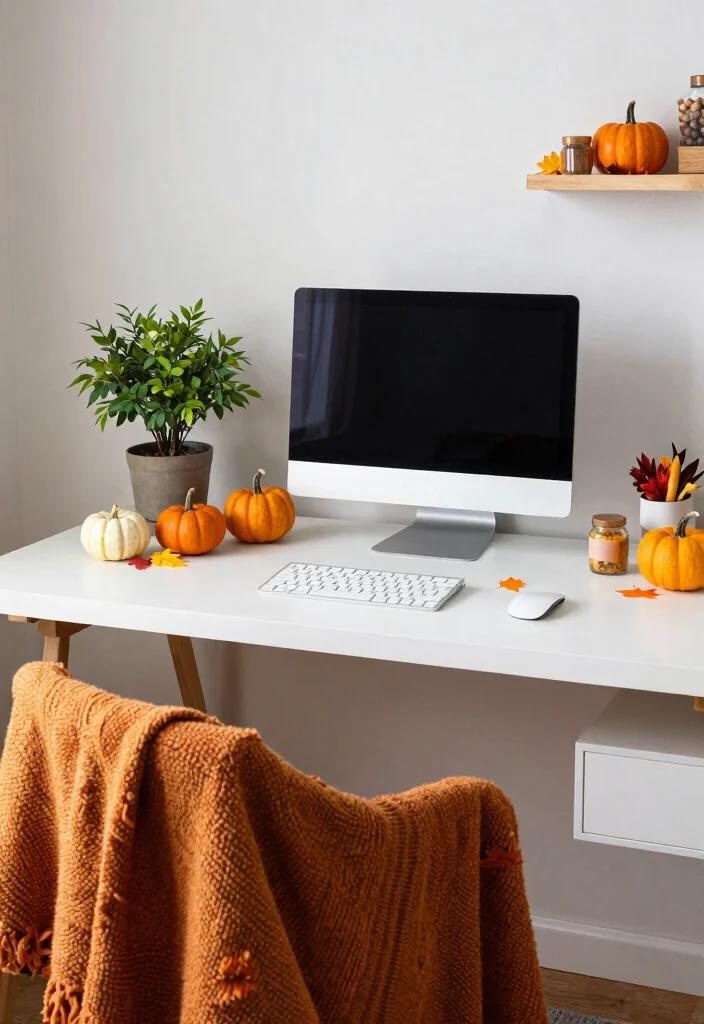 16 Ergonomic Desk Setup Ideas That Boost Comfort - 15. Seasonal Decor Switch-ups 1