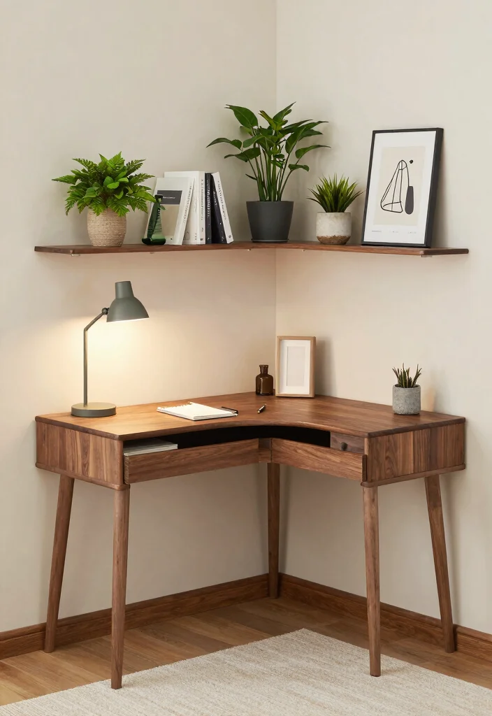 16 Ergonomic Desk Setup Ideas That Boost Comfort - 2. Compact Corner Desk 1