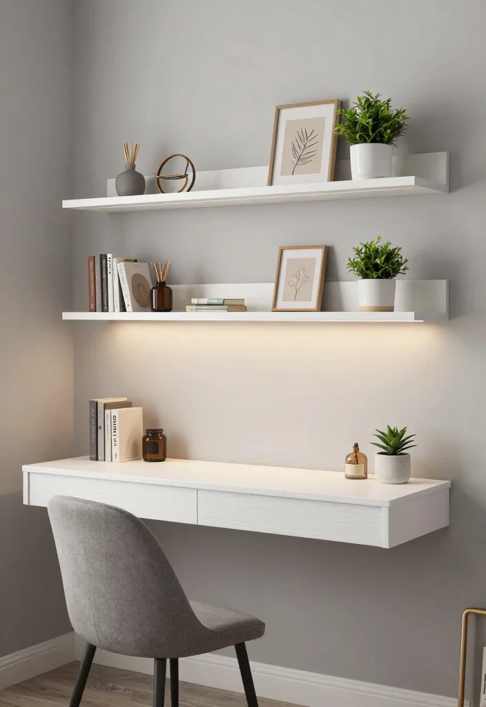 16 Ergonomic Desk Setup Ideas That Boost Comfort - 4. Creative Wall-mounted Desks 1