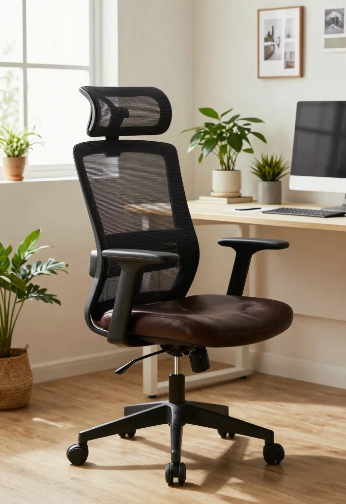 16 Ergonomic Desk Setup Ideas That Boost Comfort - 5. Ergonomic Chair with Lumbar Support 1