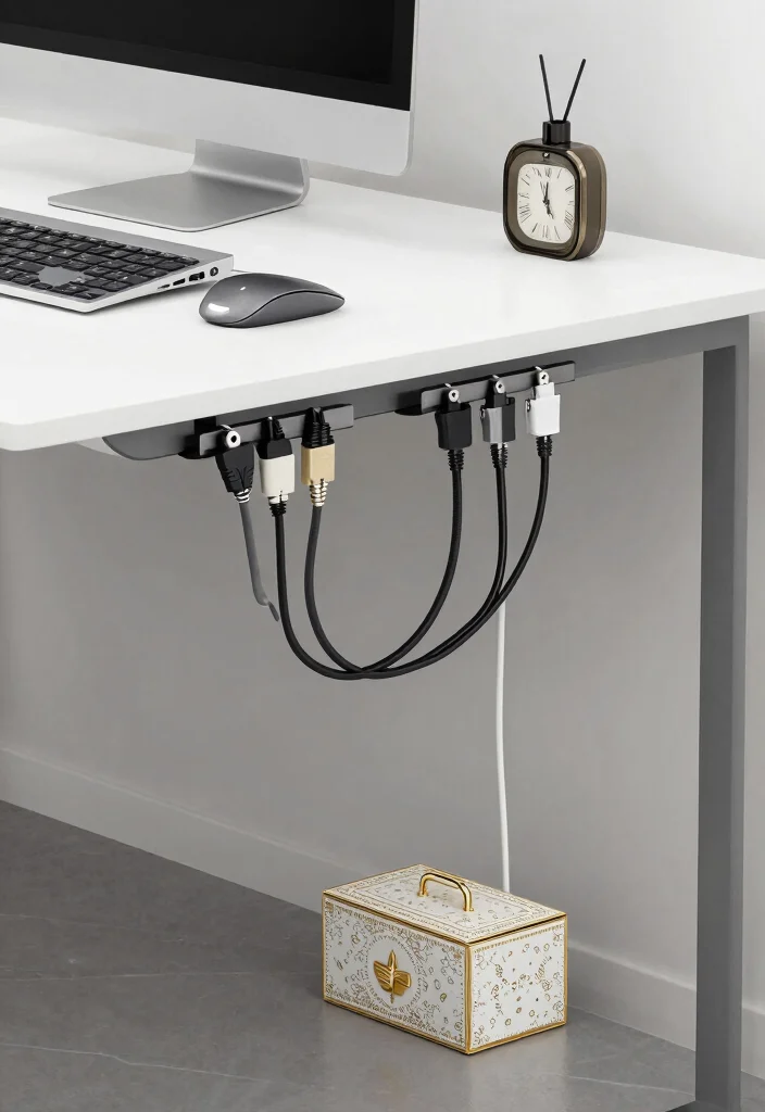 16 Ergonomic Desk Setup Ideas That Boost Comfort - 6. Effective Cable Management Solutions 1