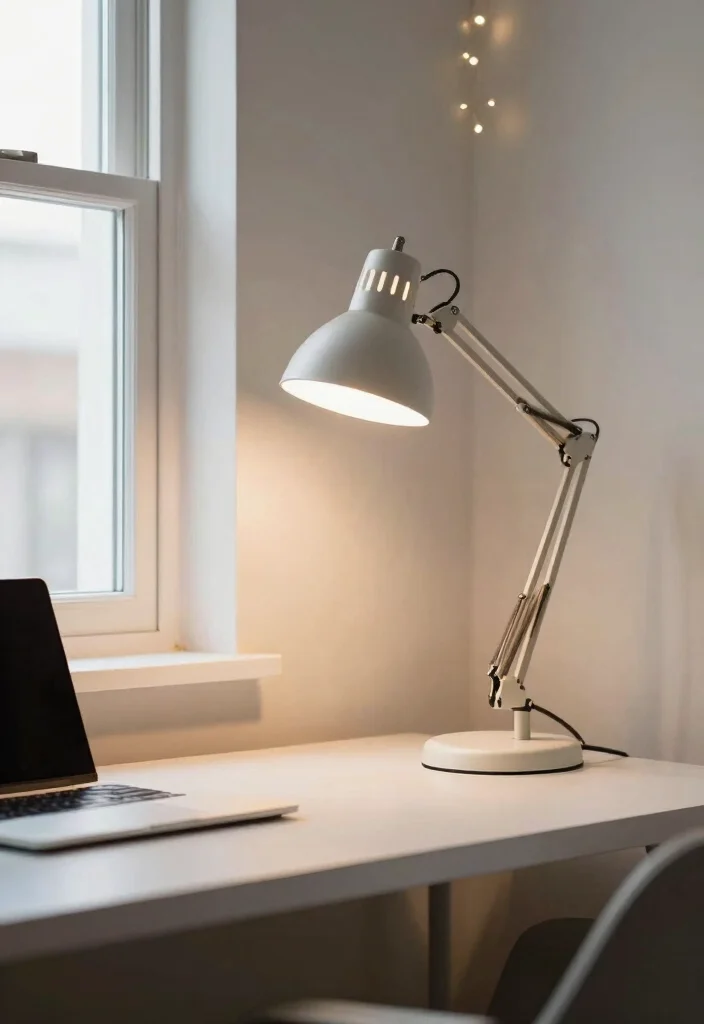 16 Ergonomic Desk Setup Ideas That Boost Comfort - 7. Bright Lighting Options 1