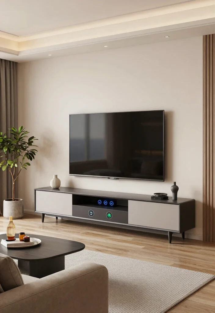 16 Media Unit Living Room Ideas That Blend Style & Storage 55 16 Media Unit Living Room Ideas That Blend Style & Storage - 15. Smart Media Units 1