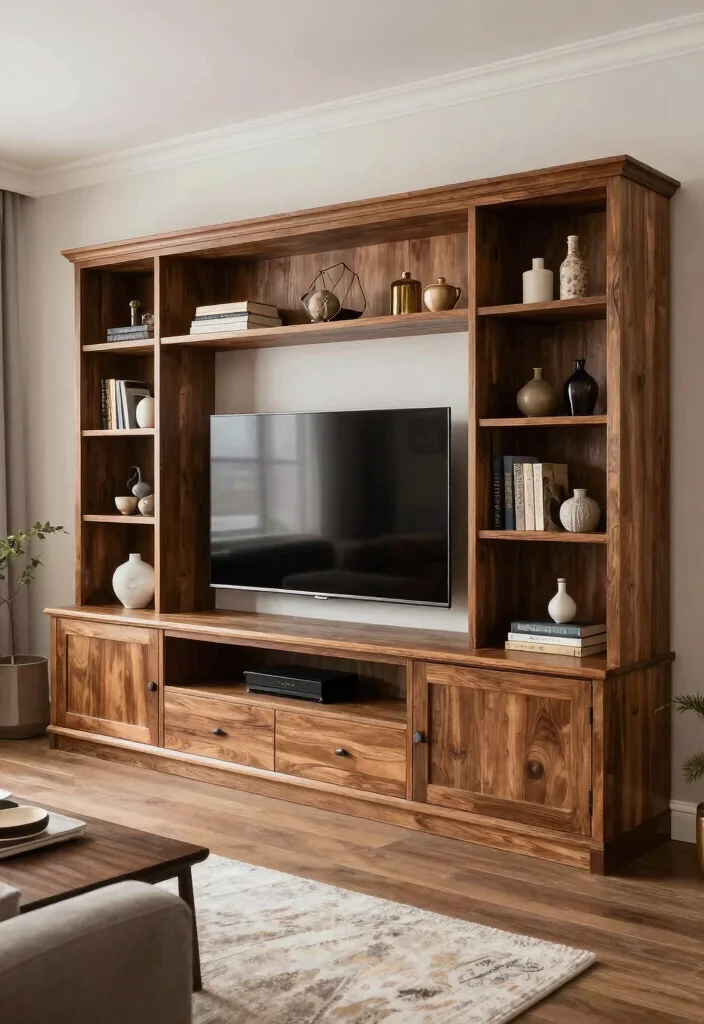 16 Media Unit Living Room Ideas That Blend Style & Storage 56 16 Media Unit Living Room Ideas That Blend Style & Storage - 16. Customized Media Units 1