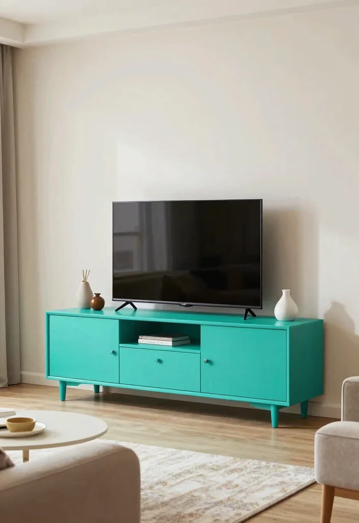 16 Media Unit Living Room Ideas That Blend Style & Storage 18 16 Media Unit Living Room Ideas That Blend Style & Storage - 8. Colorful Media Units 1