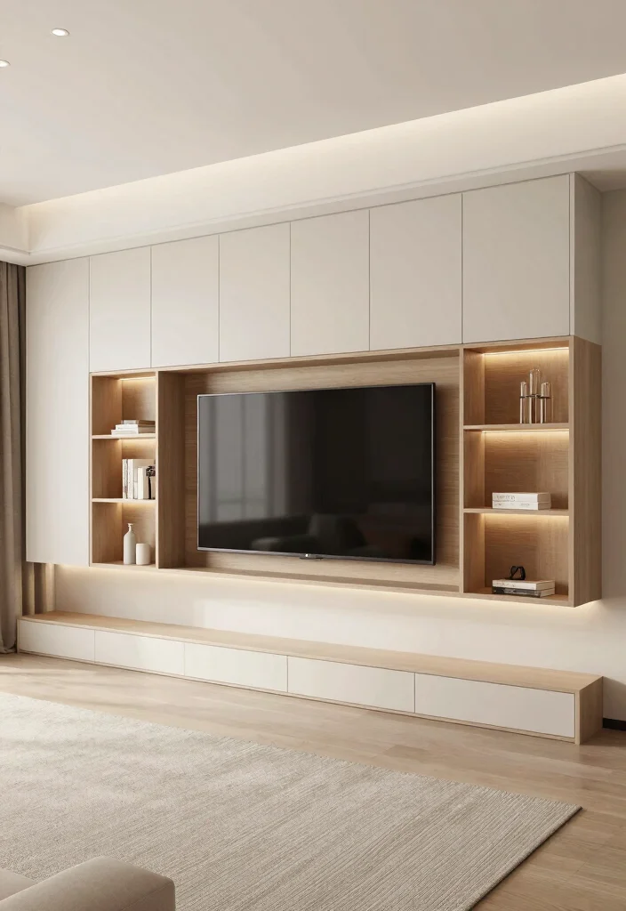 16 Small TV Unit Design Modern Living Ideas That Save Space - 11. Built-in TV Wall Units 1