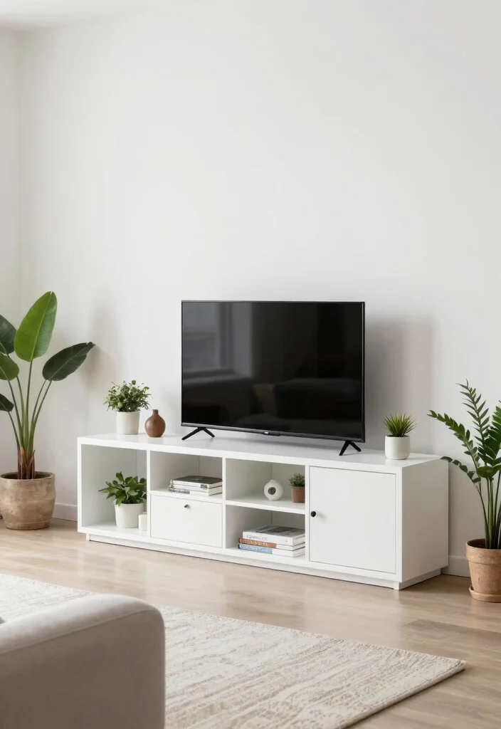 16 Small TV Unit Design Modern Living Ideas That Save Space - 13. Minimalist Cube Storage TV Unit 1