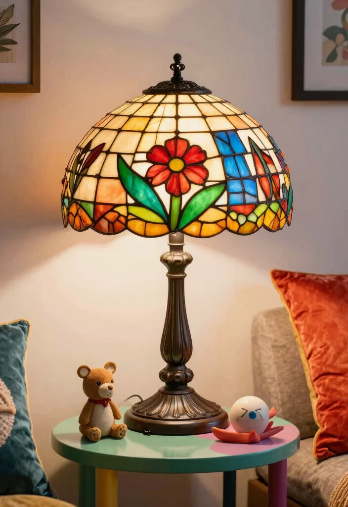 16 Tiffany Lamp Shade Ideas With Vintage Charm 35 16 Tiffany Lamp Shade Ideas With Vintage Charm - 5. Vintage Whimsy 1