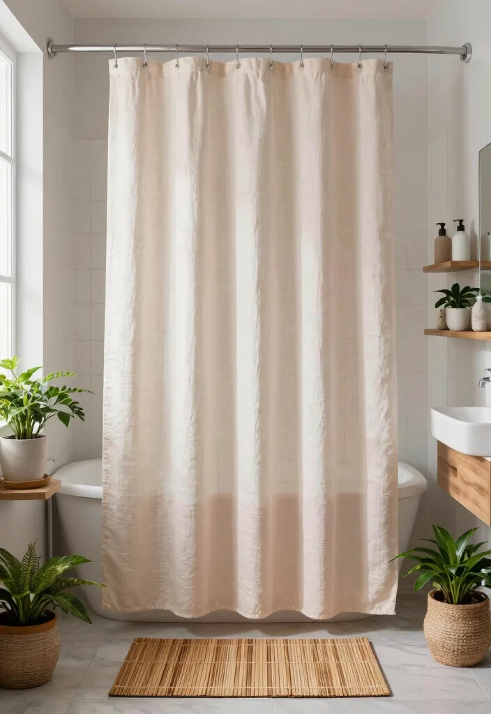 17 Bathroom Shower Curtains 2026 Trending Ideas That Feel Fresh & Stylish - 1. Organic Cotton Delight 1