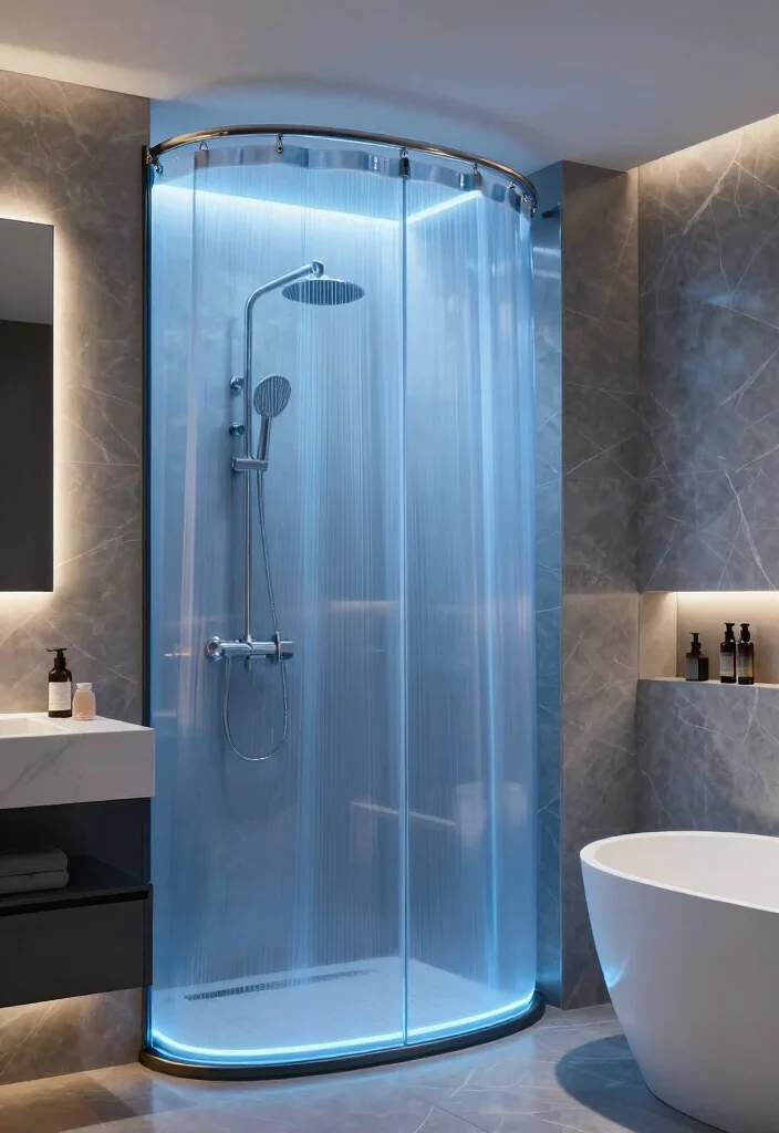 17 Bathroom Shower Curtains 2026 Trending Ideas That Feel Fresh & Stylish - 14. Smart Technology Integration 1