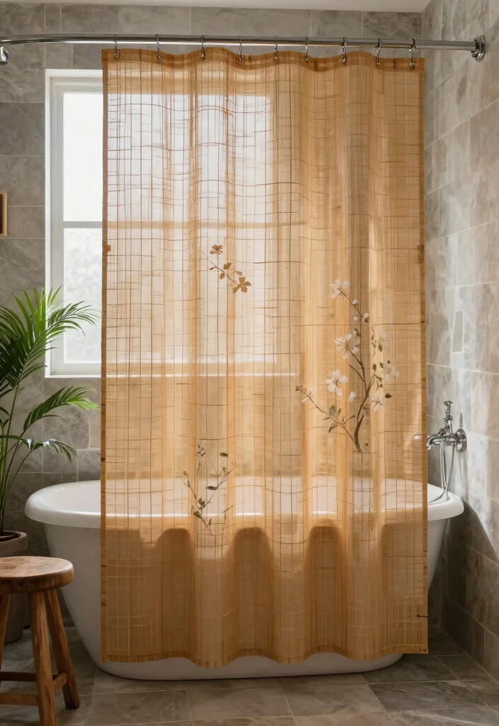 17 Bathroom Shower Curtains 2026 Trending Ideas That Feel Fresh & Stylish - 2. Bamboo Bliss 1