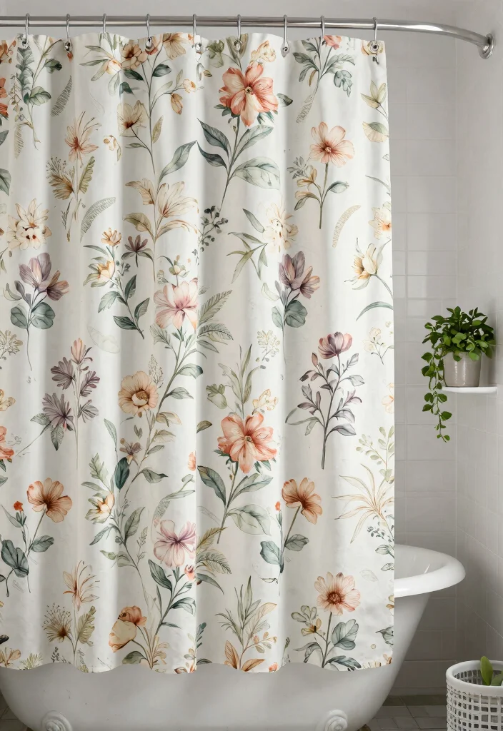 17 Bathroom Shower Curtains 2026 Trending Ideas That Feel Fresh & Stylish - 6. Floral Fantasy 1