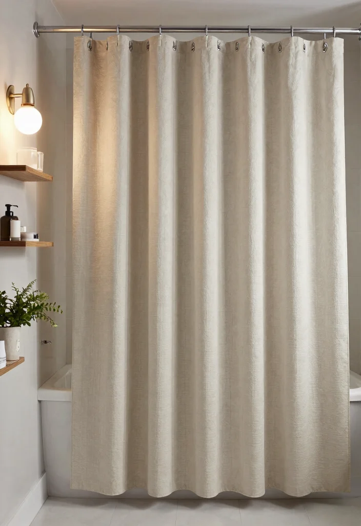 17 Bathroom Shower Curtains 2026 Trending Ideas That Feel Fresh & Stylish - 9. Textured Elegance 1