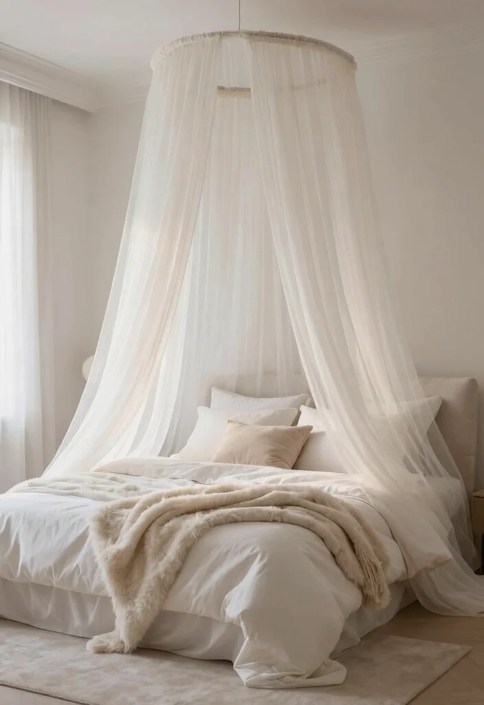 17 Beds With Curtains Ideas That Feel Cozy & Dreamy 66 17 Beds With Curtains Ideas That Feel Cozy & Dreamy - 16. Elegant Layered Voiles 1