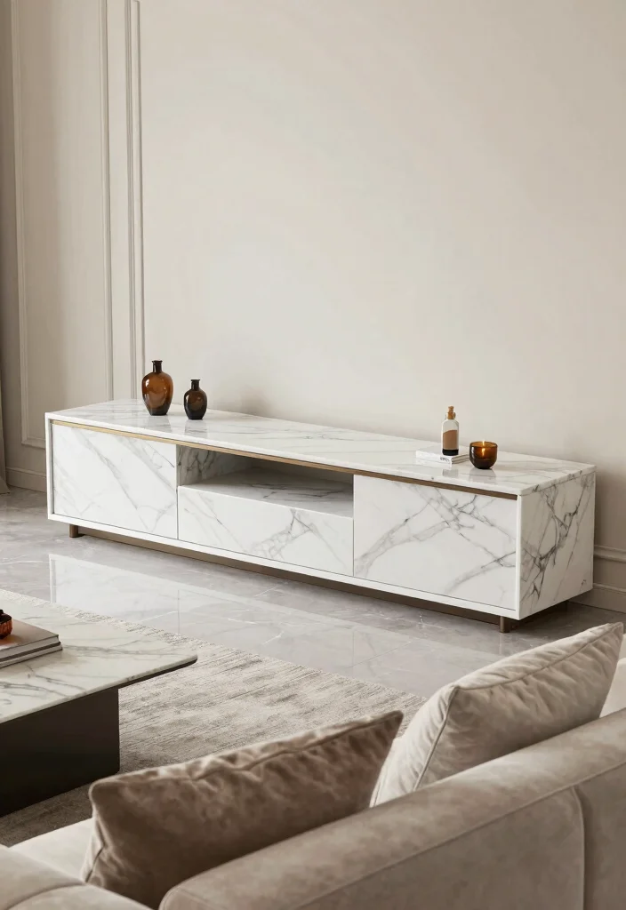 17 Classy TV Unit Designs Ideas That Impress Guests 42 17 Classy TV Unit Designs Ideas That Impress Guests - 12. Luxurious Marble Units 1