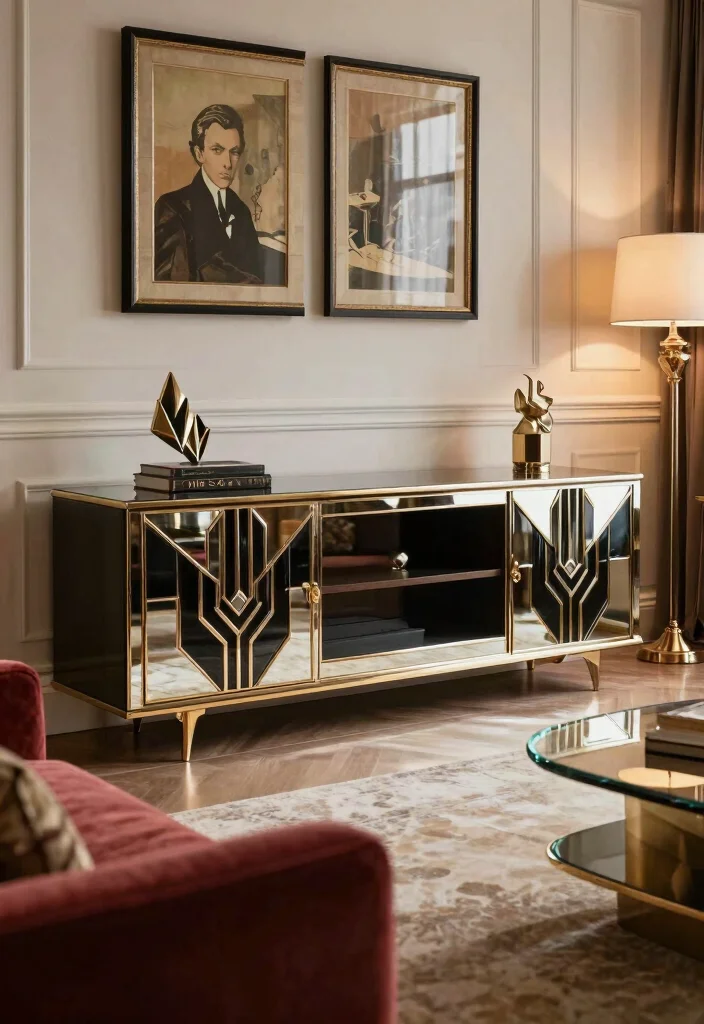 17 Classy TV Unit Designs Ideas That Impress Guests 55 17 Classy TV Unit Designs Ideas That Impress Guests - 15. Art Deco Inspired Designs 1