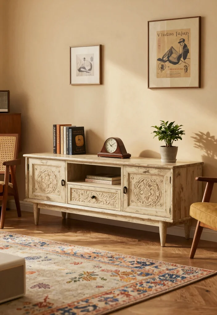 17 Classy TV Unit Designs Ideas That Impress Guests 16 17 Classy TV Unit Designs Ideas That Impress Guests - 6. Vintage-Inspired Units 1