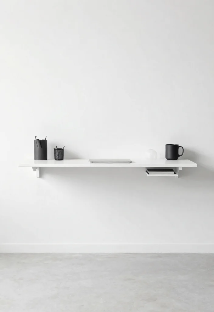 17 Desk PC Setup Ideas That Look Sleek & Powerful - 13. Floating Desk Design 1