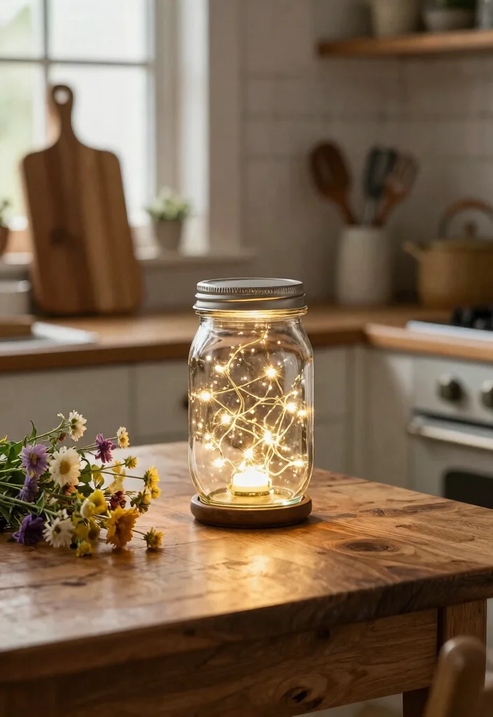17 Kitchen Table Lamp Ideas That Brighten Beautifully 1 17 Kitchen Table Lamp Ideas That Brighten Beautifully - 1. Vintage Mason Jar Table Lamp 1