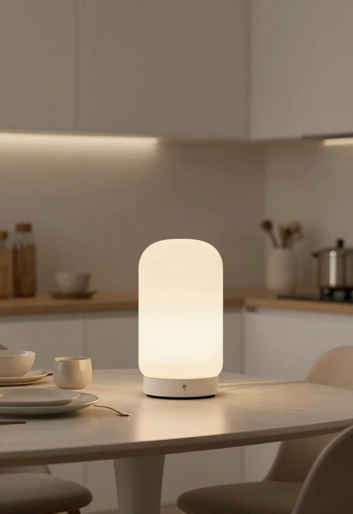 17 Kitchen Table Lamp Ideas That Brighten Beautifully 57 17 Kitchen Table Lamp Ideas That Brighten Beautifully - 17. Simple Minimalist Lamp 1