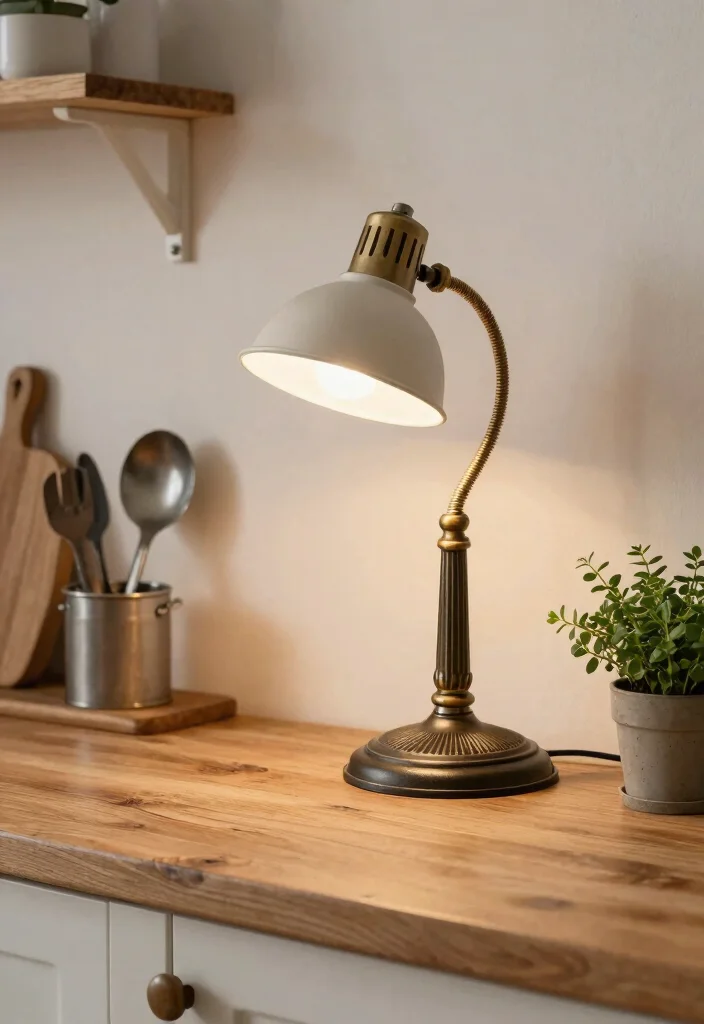 17 Kitchen Table Lamp Ideas That Brighten Beautifully 39 17 Kitchen Table Lamp Ideas That Brighten Beautifully - 9. Antique-Style Desk Lamp 1