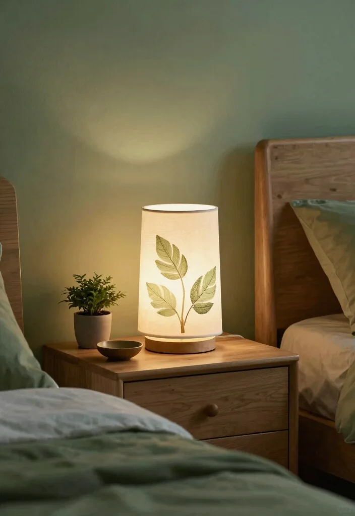 17 Small Nightstand Lamps Ideas That Look Cute & Chic - 11. Nature-Inspired Lamps 1