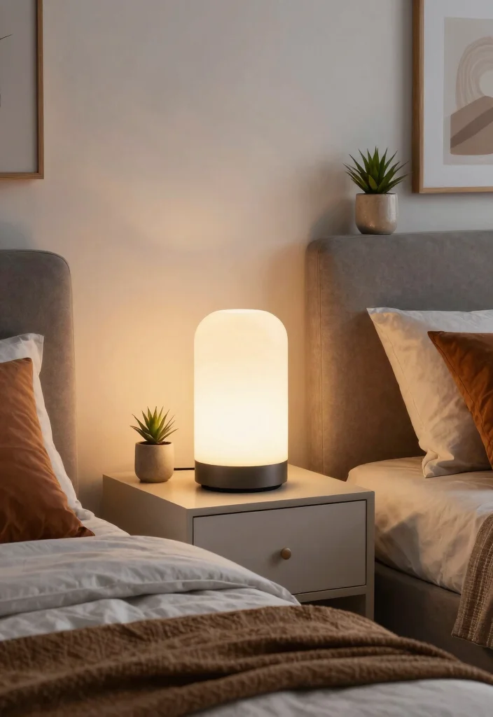 17 Small Nightstand Lamps Ideas That Look Cute & Chic - 17. Eco-Friendly LED Solutions 1