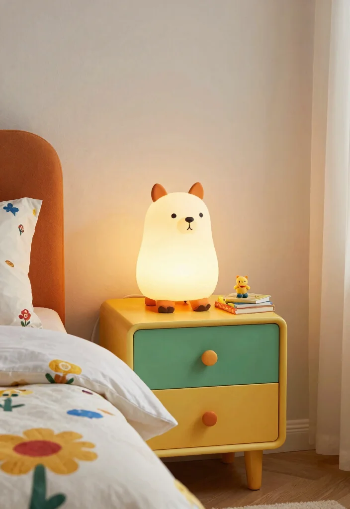 17 Small Nightstand Lamps Ideas That Look Cute & Chic - 7. Whimsical Animal Lamps 1
