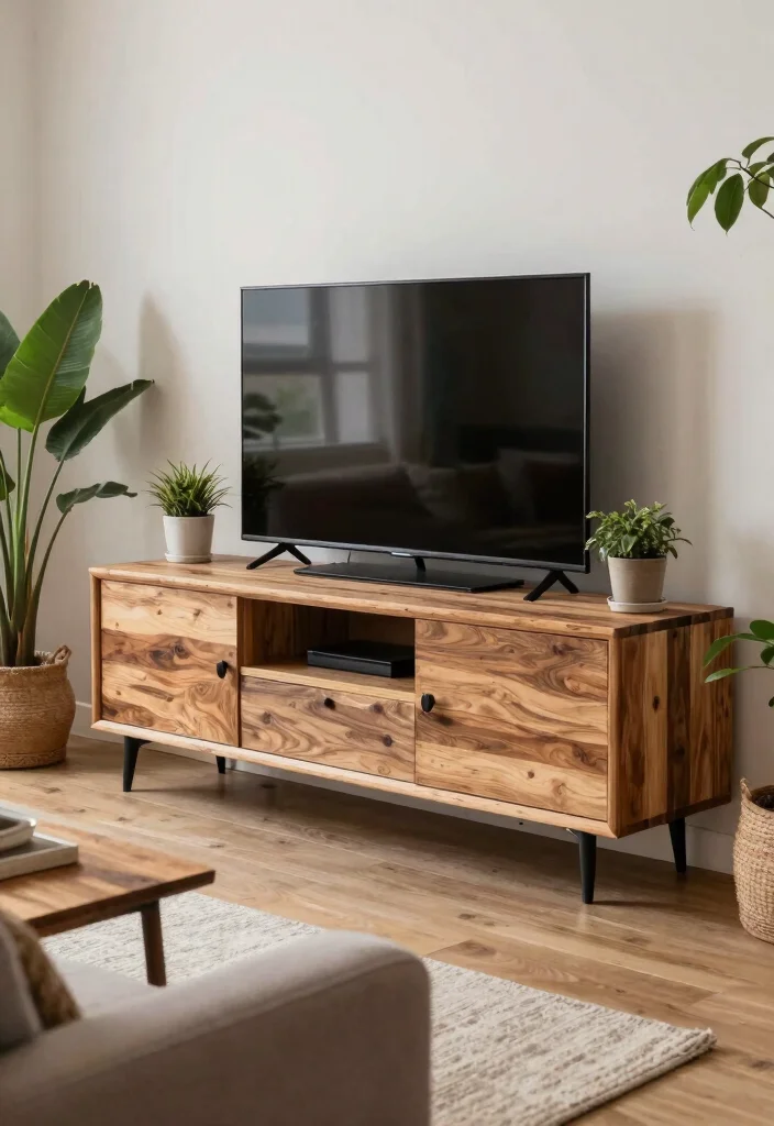 17 TV Unit Design Modern Living Luxury 2026 Trending Ideas That Wow - 15. Eco-Friendly Materials 1