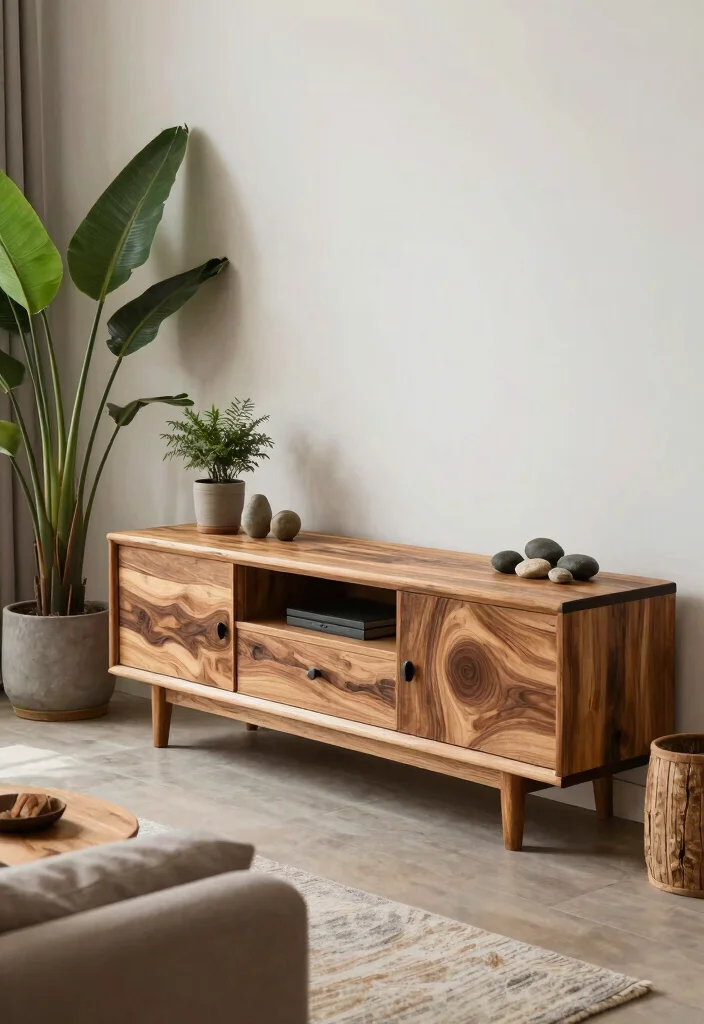 17 TV Unit Design Modern Living Luxury 2026 Trending Ideas That Wow - 8. Nature-Inspired Designs 1