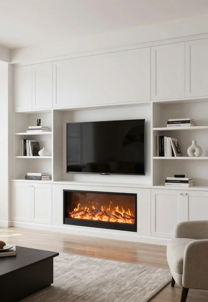 17 TV Unit With Fireplace Modern Ideas That Feel Cozy 14 17 TV Unit With Fireplace Modern Ideas That Feel Cozy - 4. Built-In Units for a Seamless Look 1