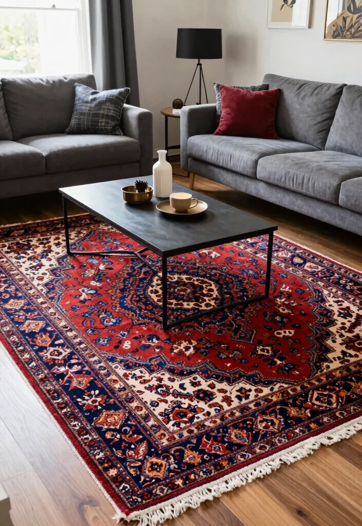17 Vintage Red Carpet Looks Ideas With Old Hollywood Glam - 7. Vintage Rugs That Define Spaces 1