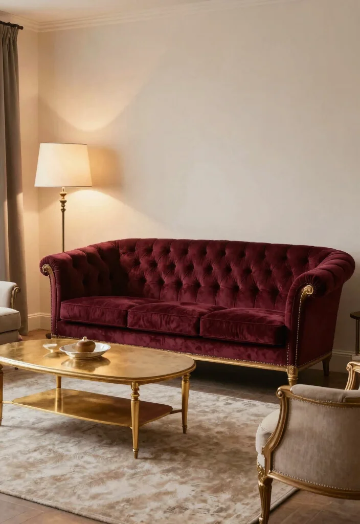 17 Vintage Red Carpet Looks Ideas With Old Hollywood Glam - 8. Statement Furniture Pieces for a Focal Point 1